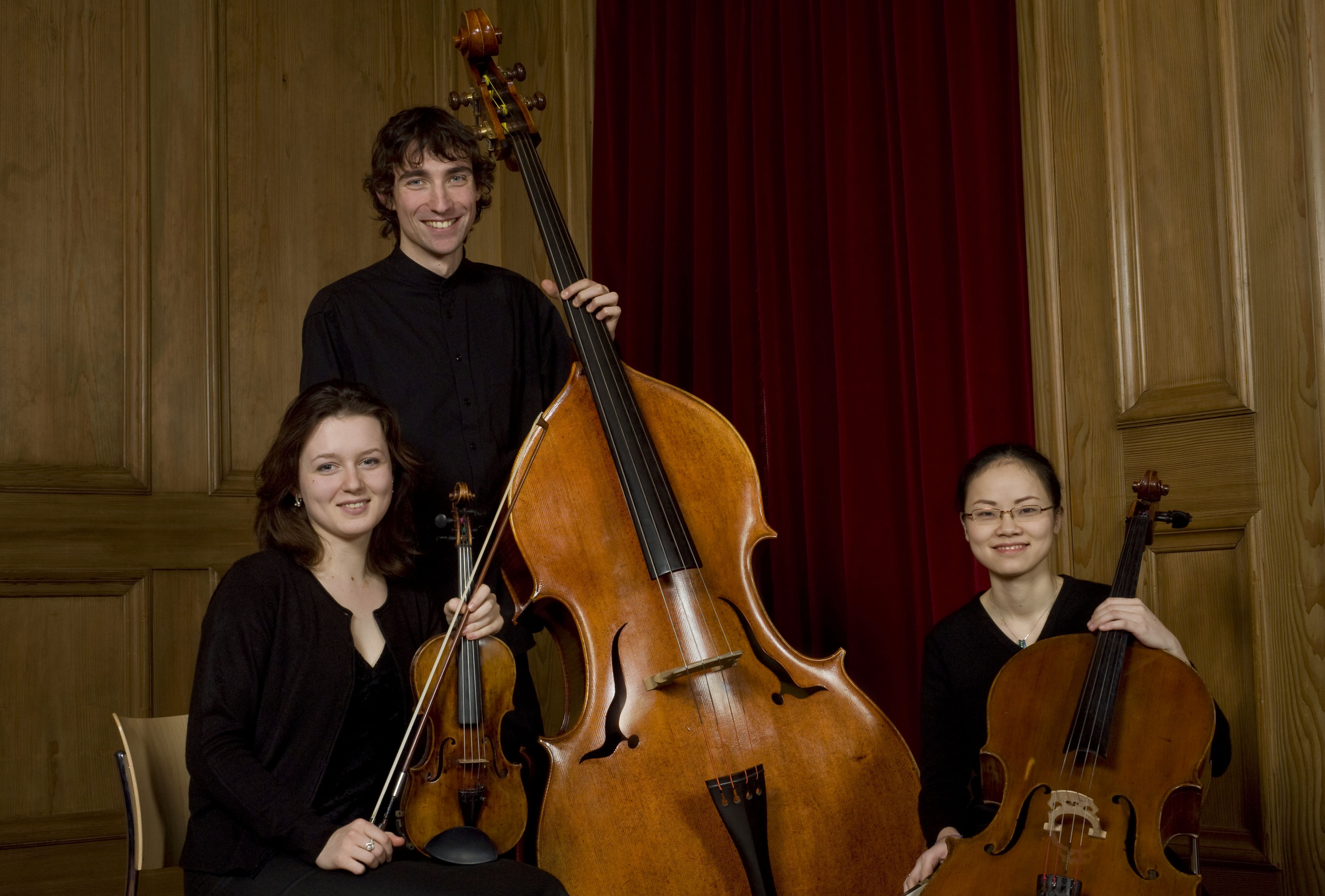 1. Preisträgerinnen und Preisträger des Rahn Musikpreises 2010 vlnr.: Vladyslava Luchenko, Wies De Boevé, Mi Zhou